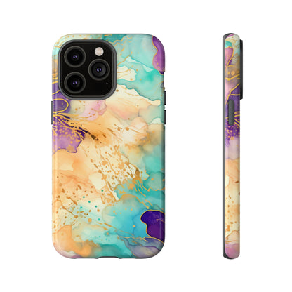 Golden Aura Abstract Watercolor Mobile Case