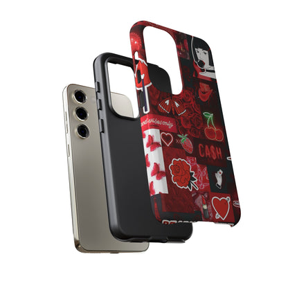 Red Pop Art Neon Vibes Phone Case