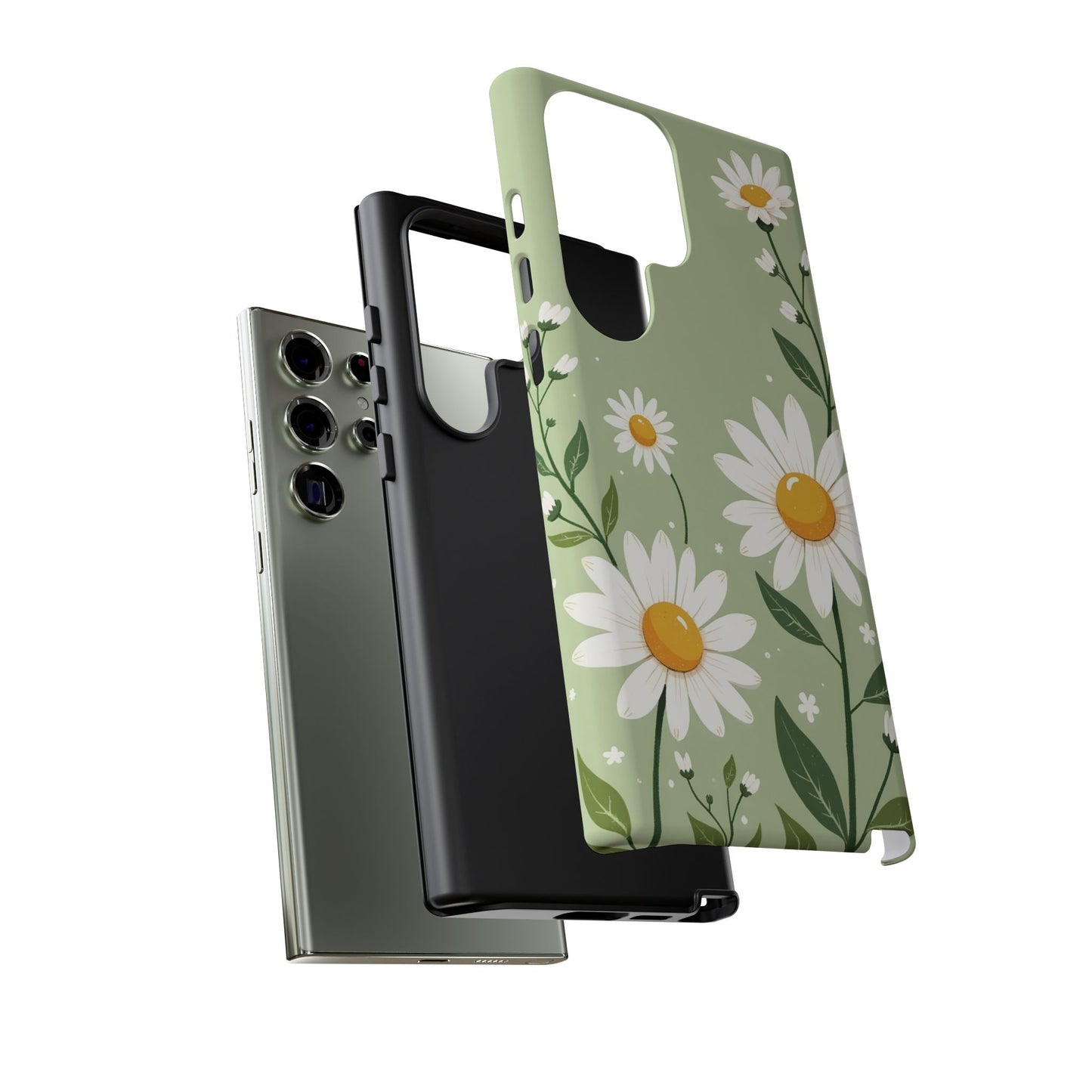 Green Floral Case, Daisy Pattern Design, Iphone Case Design, Perfect Gift For Her
