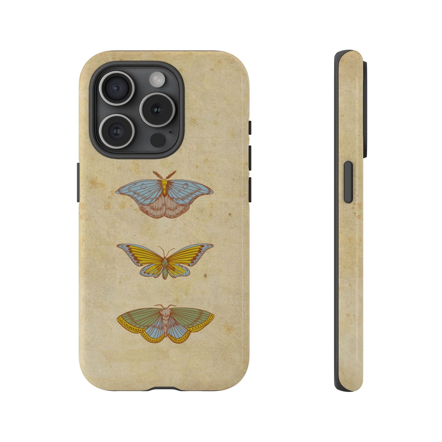 Minimal Vintage Butterfly Phone Case – Aesthetic Beige Background for iPhone, Samsung & Pixel