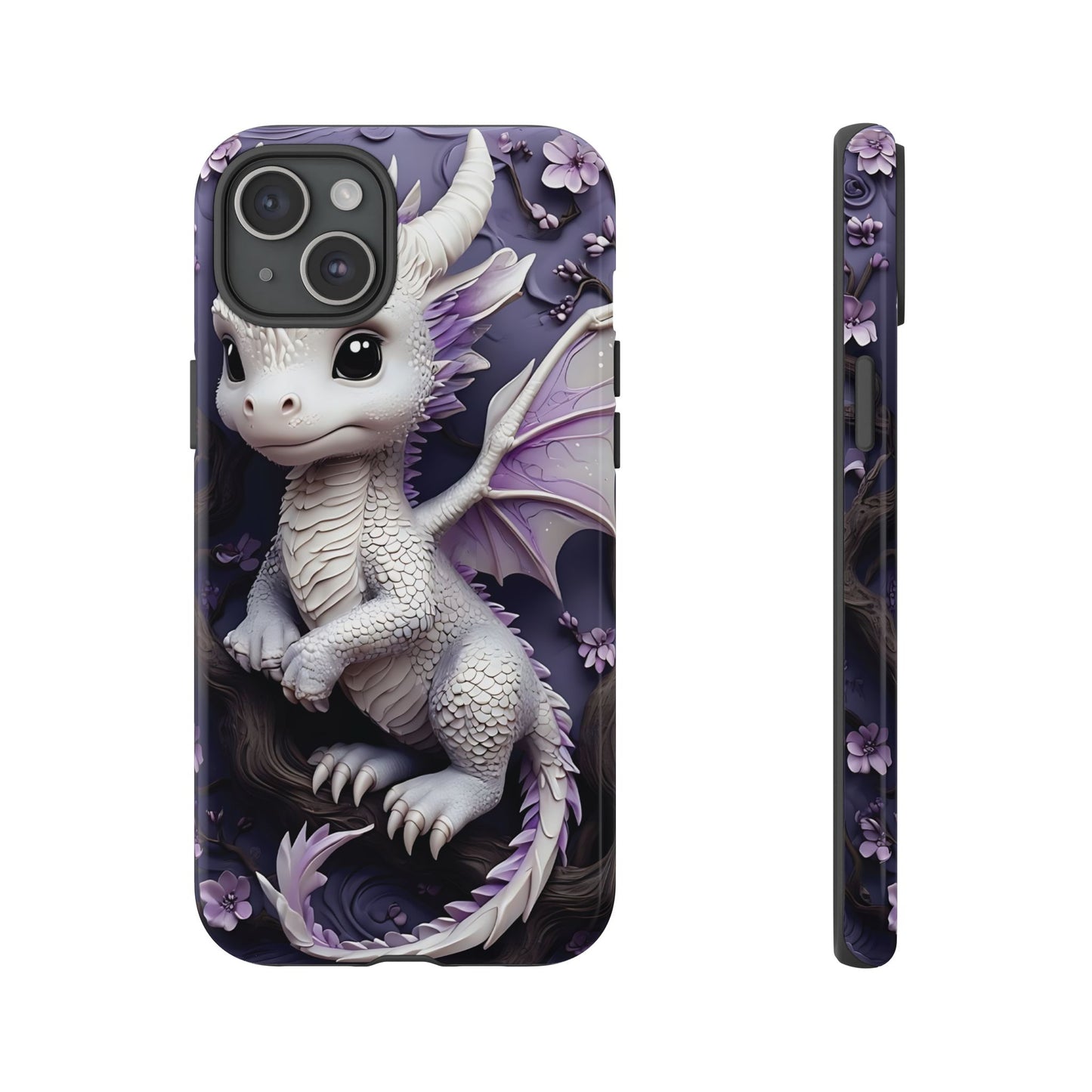 Charming Young Dragon on a Branch Phone Case Design