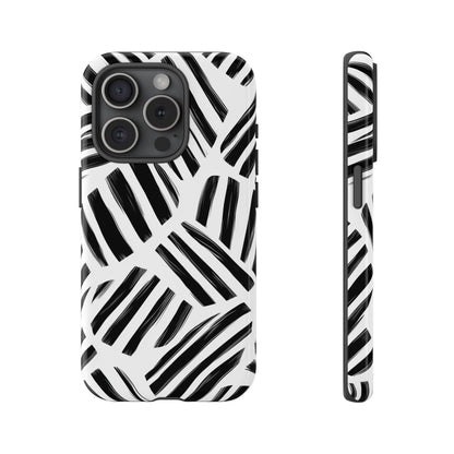 Sleek Noir Striped Phone Case for iPhone, google Pixel & Samsung