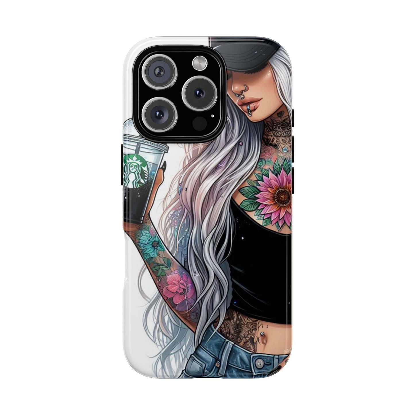 Tattooed Coffee Queen – Edgy Urban Aesthetic Mobile Cover