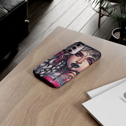 Icy Rebel – Silver Dreads & Edgy Street Chic Mobile Cover
