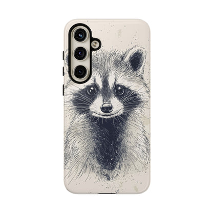 Midnight Mischief: Raccoon Portrait Phone Case for iPhone, Samsung & Pixel