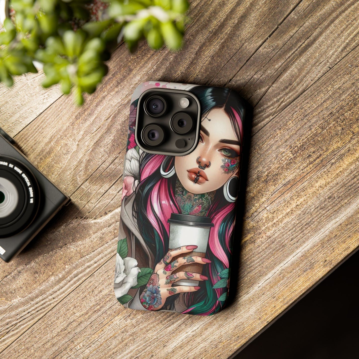 Tattooed Coffee Lover Art Mobile Case