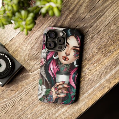 Tattooed Coffee Lover Art Mobile Case