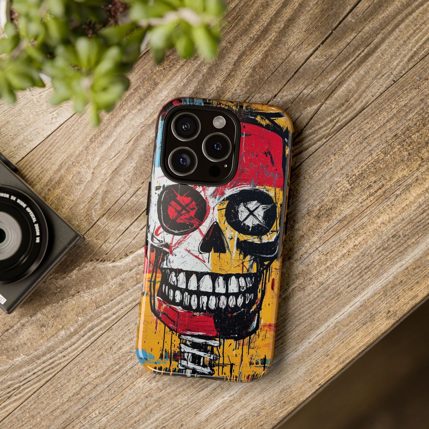 Basquiat Phone Case – Bold Urban Art Design - iPhone, Samsung & Google Pixel Cover - Artistic Painting Case,  Art Lover Gift