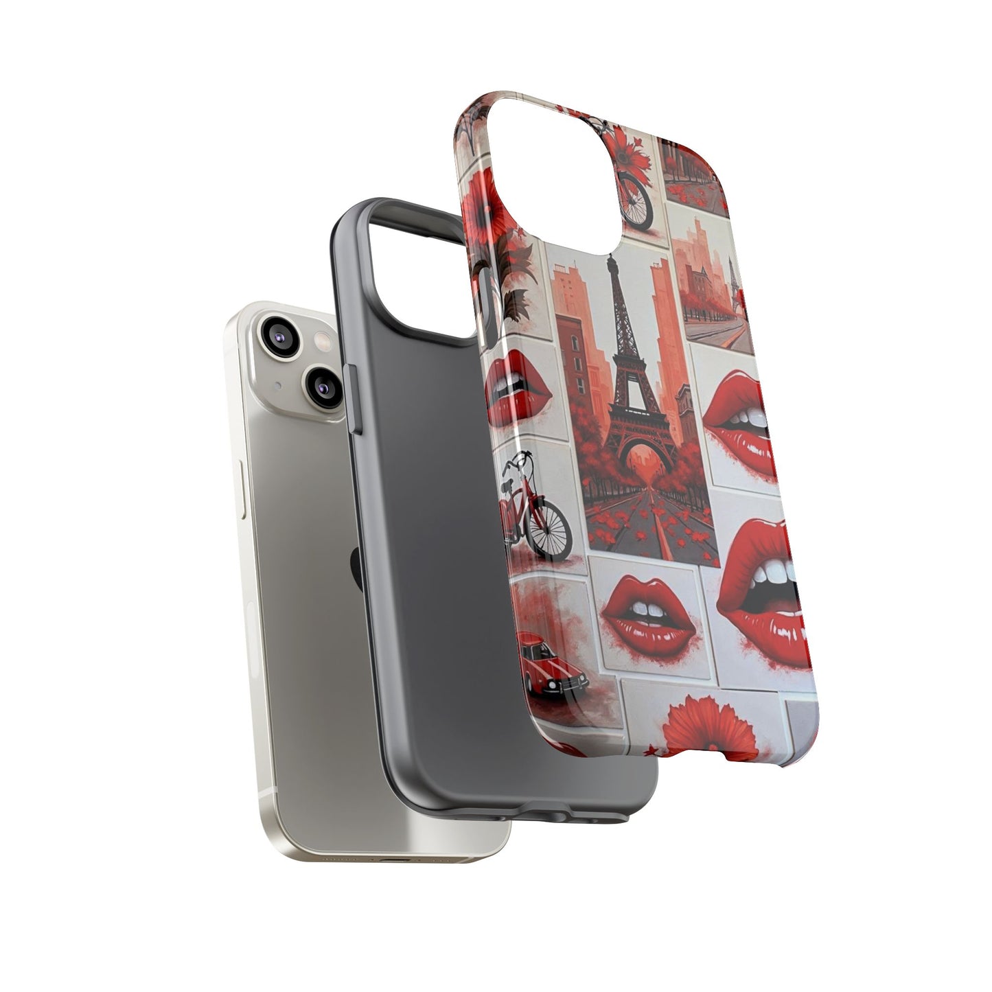 Red Lips & Eiffel Tower Phone Case