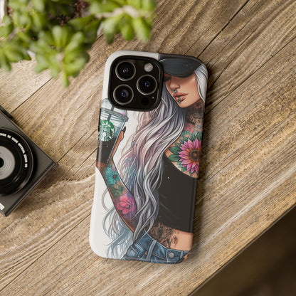 Tattooed Coffee Queen – Edgy Urban Aesthetic Mobile Cover