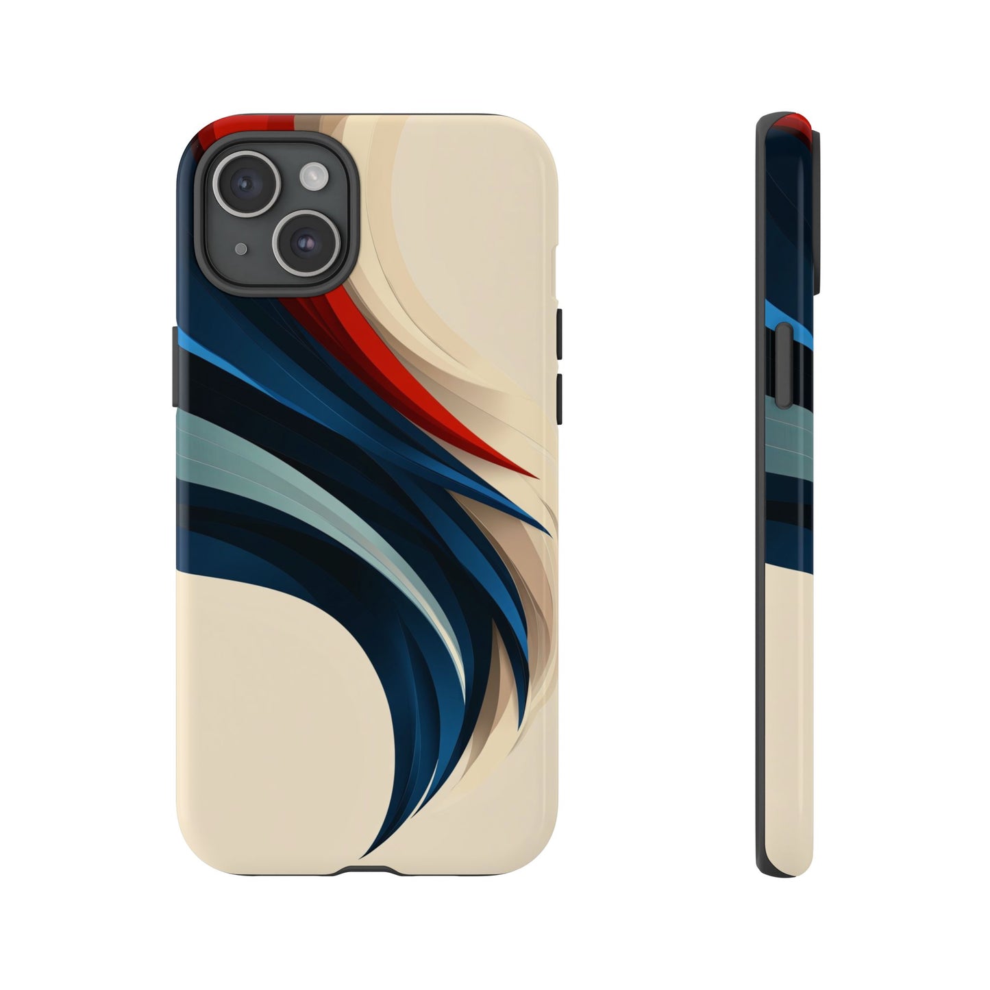 Crimson Flow – Abstract Motion Phone Case for iPhone, Samsung & Pixel