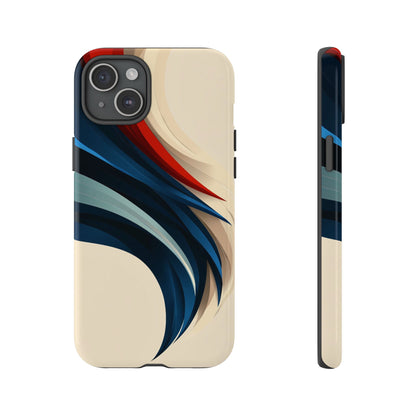 Crimson Flow – Abstract Motion Phone Case for iPhone, Samsung & Pixel