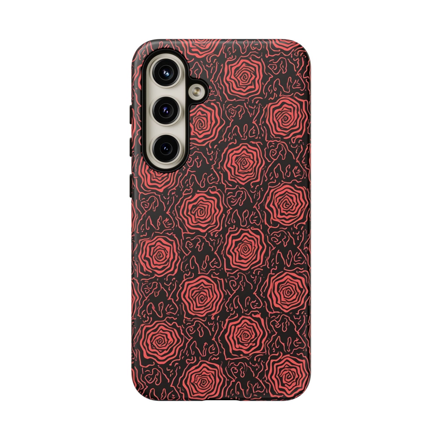 Red roses abstract geometric seamless pattern design