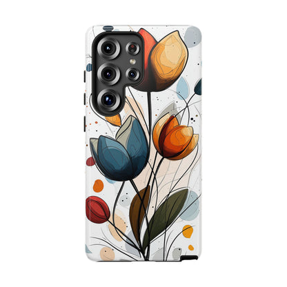 Tulip Whimsy – Artistic Floral Phone Case for iPhone, Pixel & Samsung