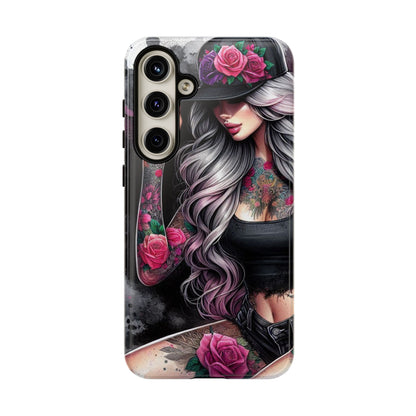Ink & Roses – Edgy Floral Rebel Mobile Cover