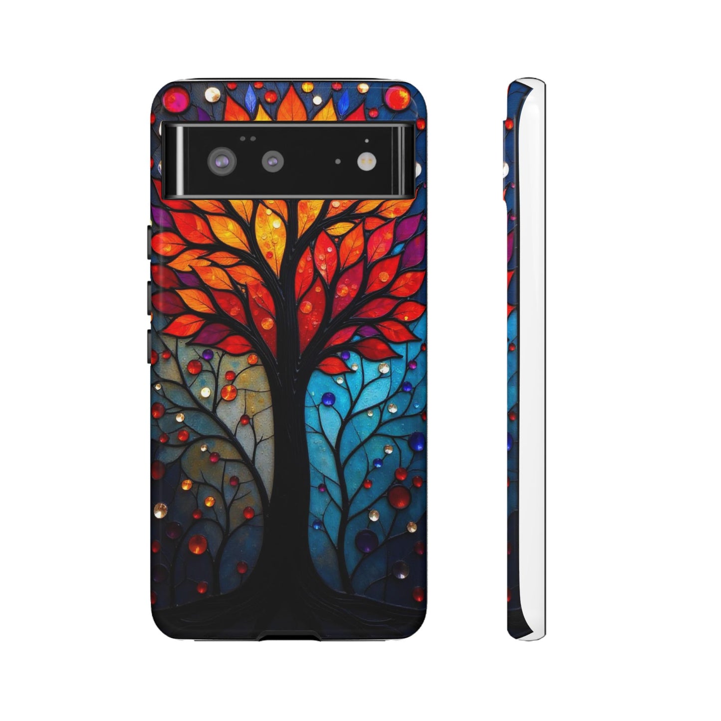 Stained Glass Tree: Vibrant Elegance for Your Case