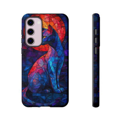 Mystic Paws – Stained Glass Cat Phone Case for iPhone, Samsung & Pixel