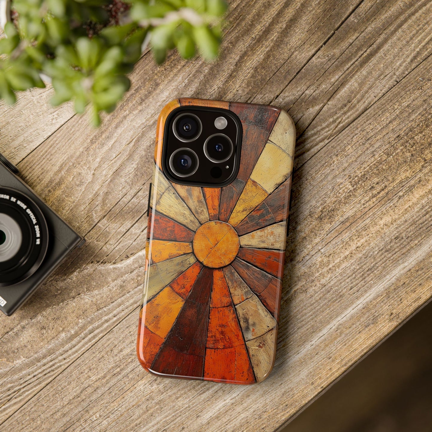 Terracotta Sunburst Boho Phone Case for iPhone, Pixel & Samsung