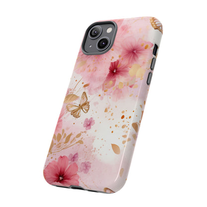 Blush Elegance Floral Mobile Case