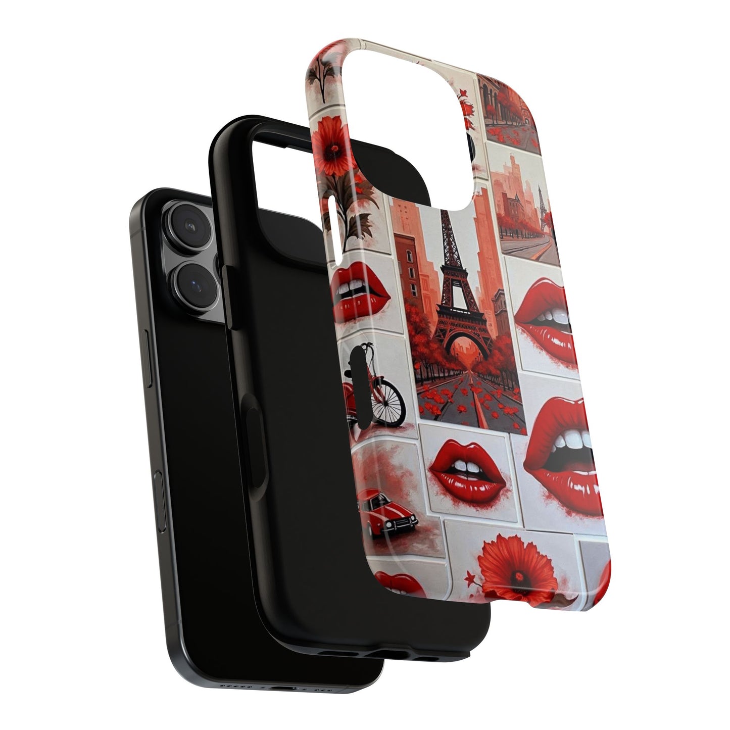 Red Lips & Eiffel Tower Phone Case