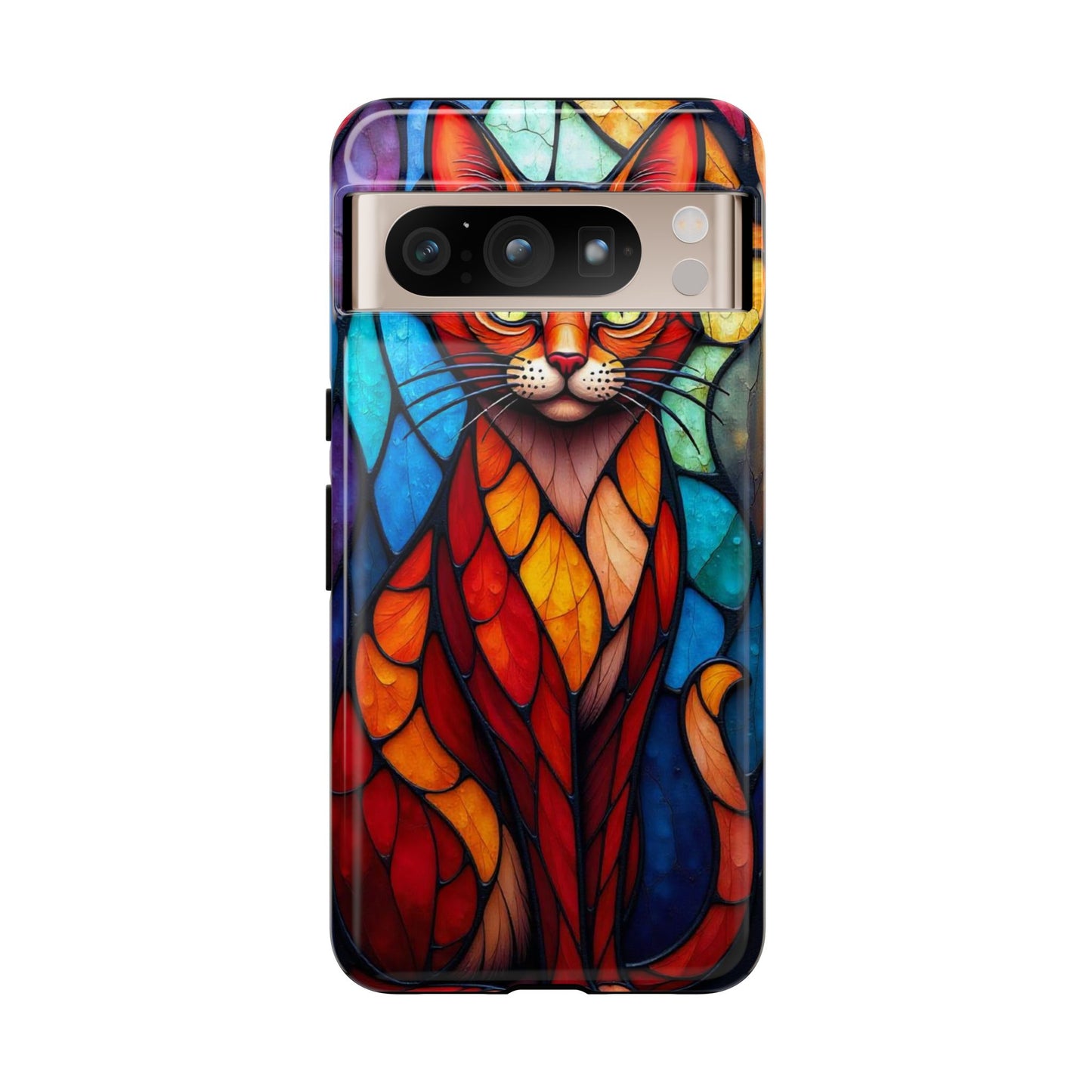 Geometric Cat: Colorful Abstract Portrait