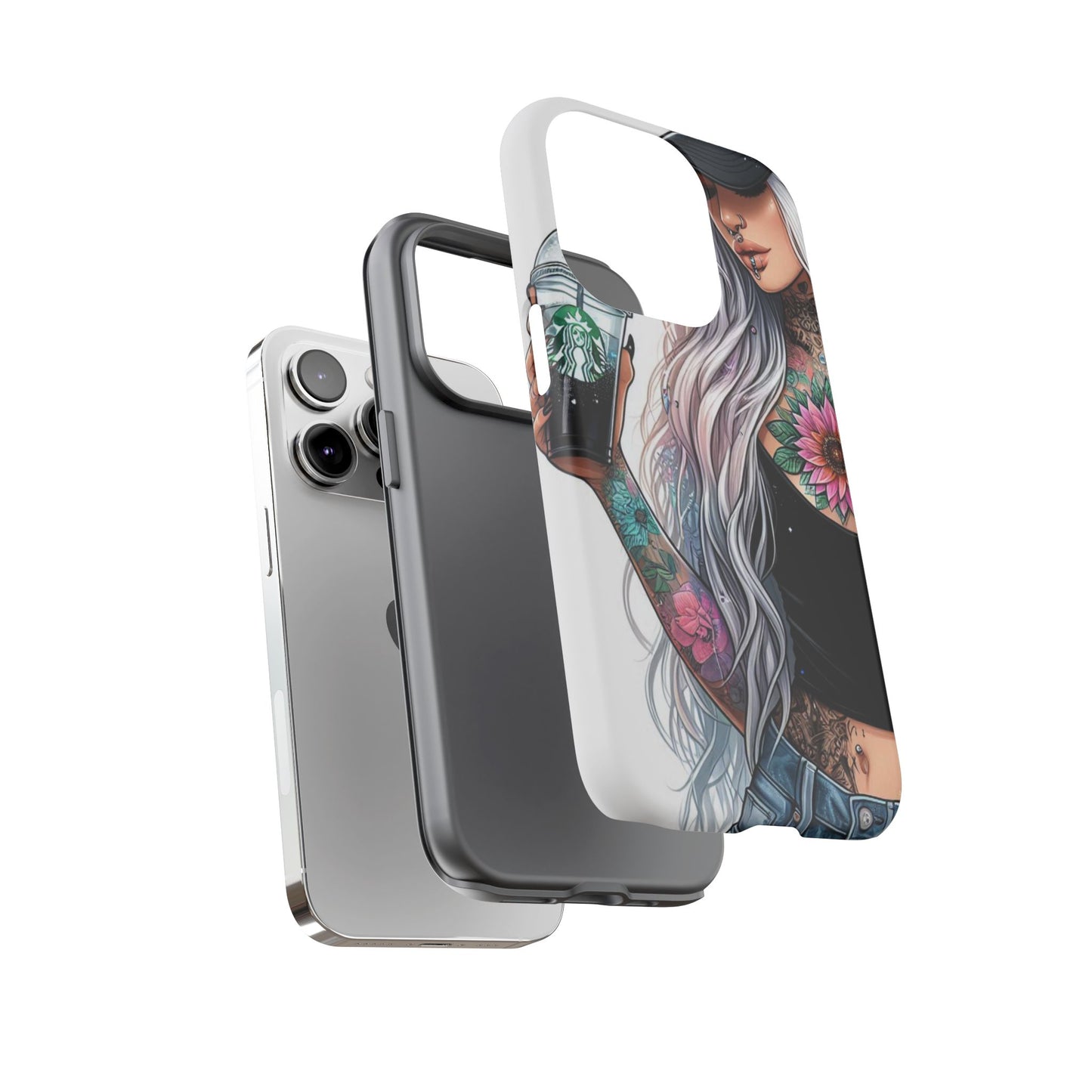 Tattooed Coffee Queen – Edgy Urban Aesthetic Mobile Cover