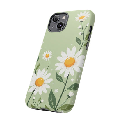 Green Floral Case, Daisy Pattern Design, Iphone Case Design, Perfect Gift For Her