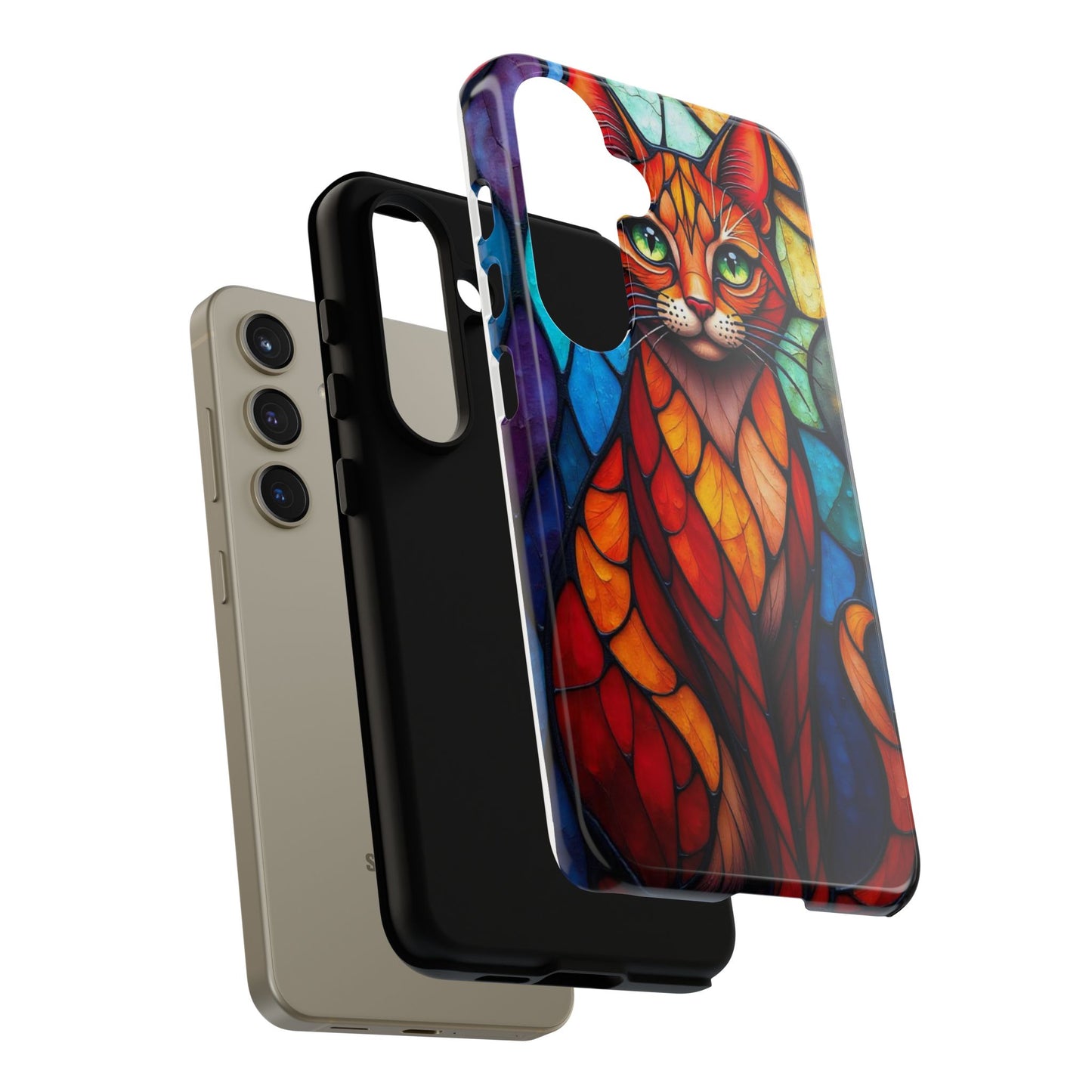 Geometric Cat: Colorful Abstract Portrait