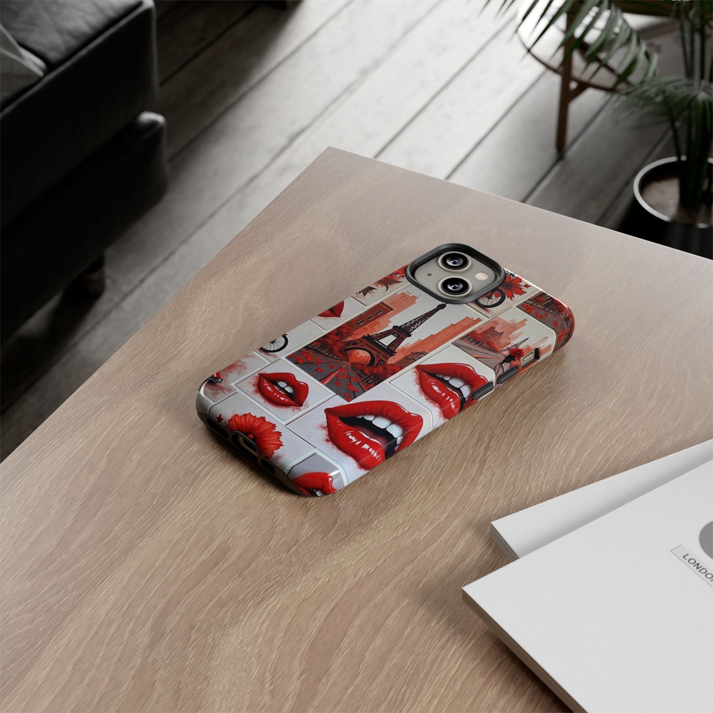 Red Lips & Eiffel Tower Phone Case