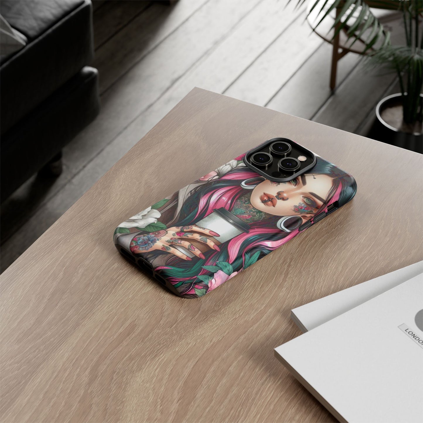 Tattooed Coffee Lover Art Mobile Case