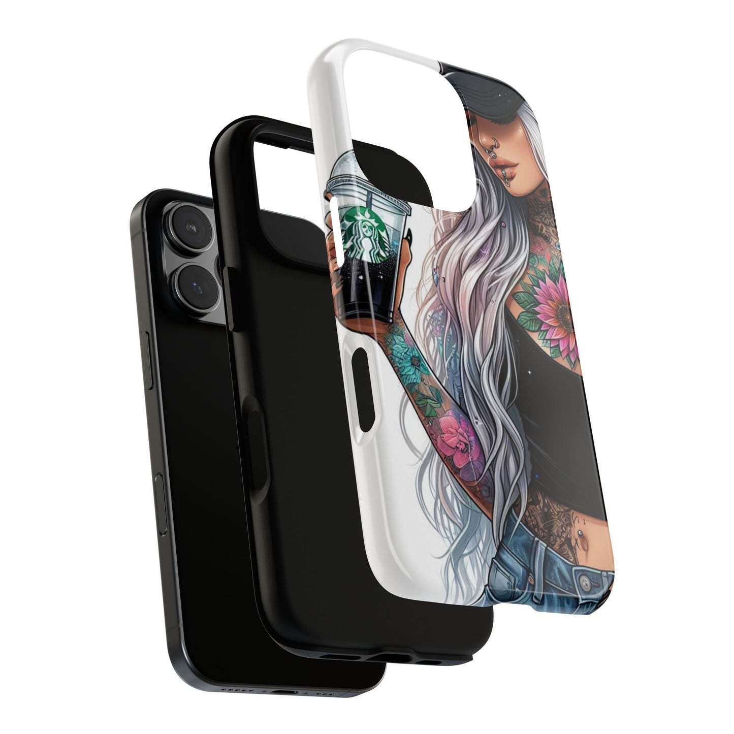 Tattooed Coffee Queen – Edgy Urban Aesthetic Mobile Cover