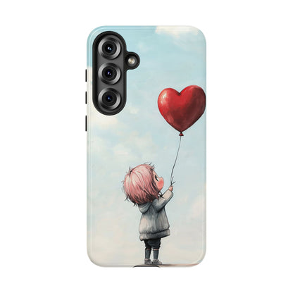 Anime Heart Balloon Phone Case – Dreamy & Cute Art for iPhone, Google Pixel & Samsung