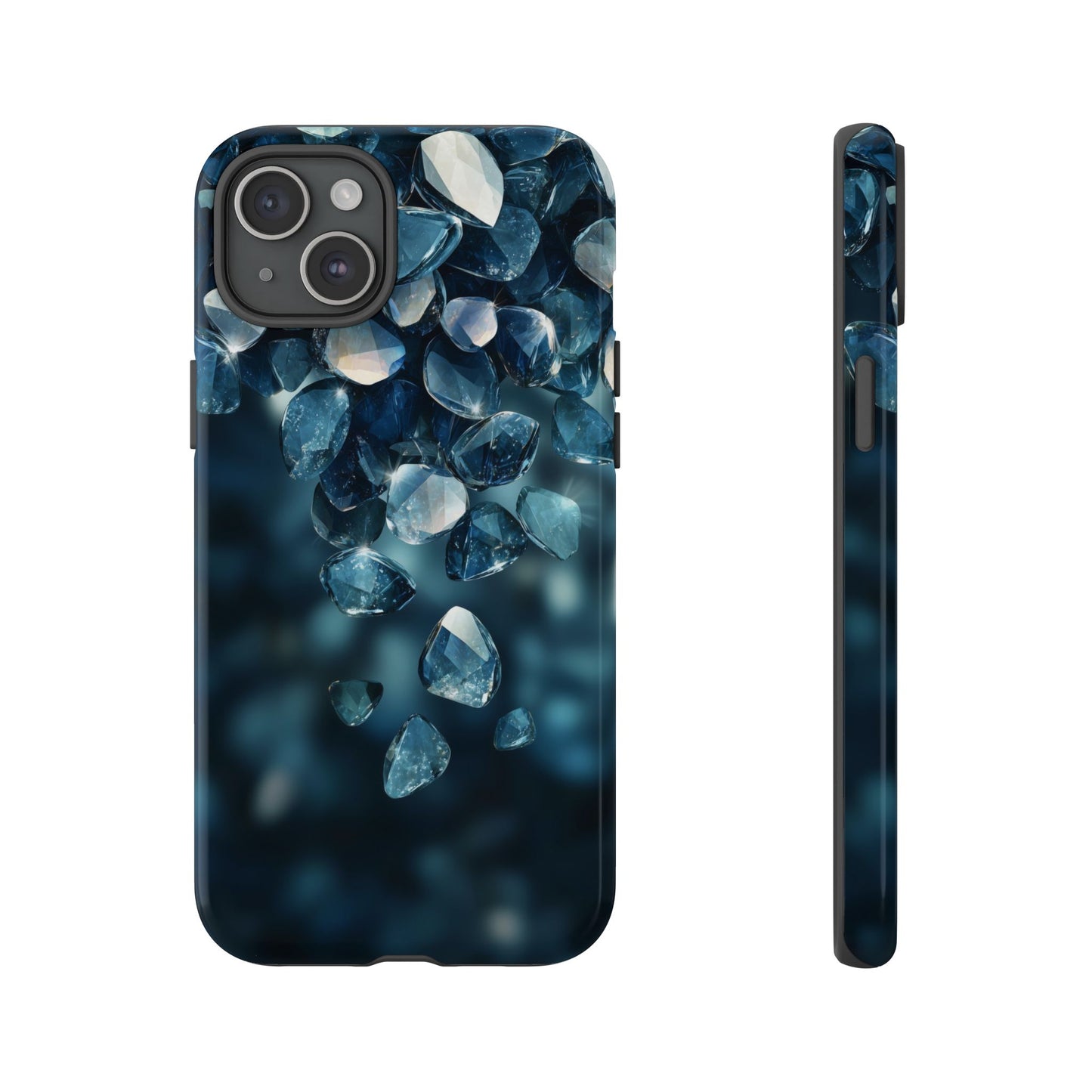 Blue Crystal Aesthetic Phone Case for iPhone, Google Pixel, Samsung