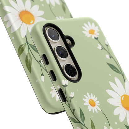 Green Floral Case, Daisy Pattern Design, Iphone Case Design, Perfect Gift For Her