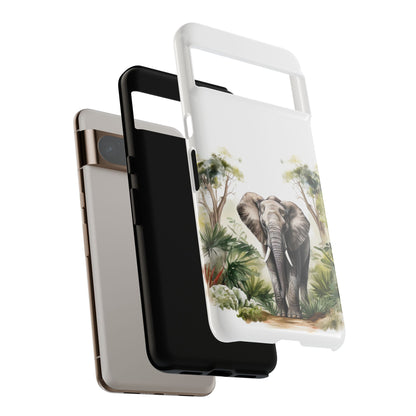 Serene Jungle Elephant Mobile Cover – Watercolor Wildlife Design