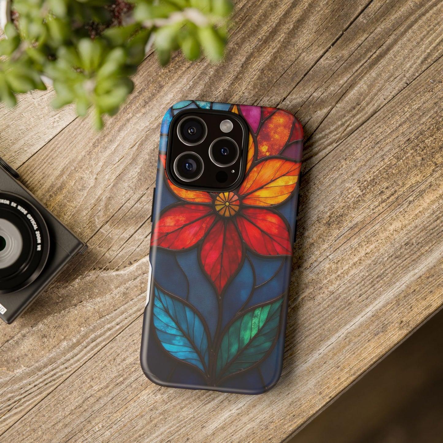 Radiant Blossom: Red and Orange Floral Elegance