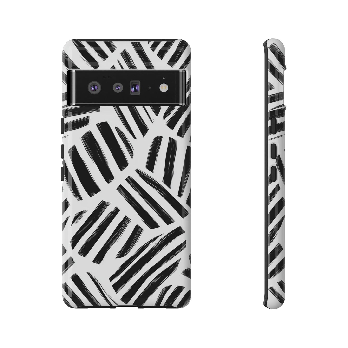 Sleek Noir Striped Phone Case for iPhone, google Pixel & Samsung