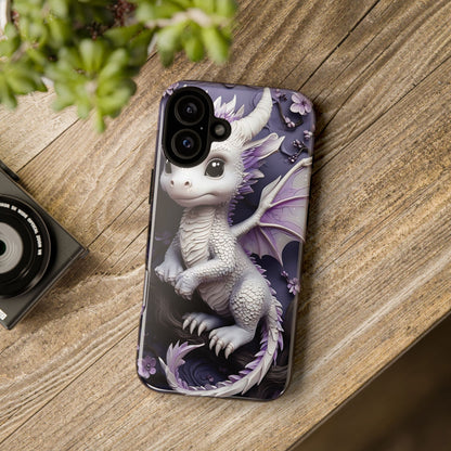 Charming Young Dragon on a Branch Phone Case Design