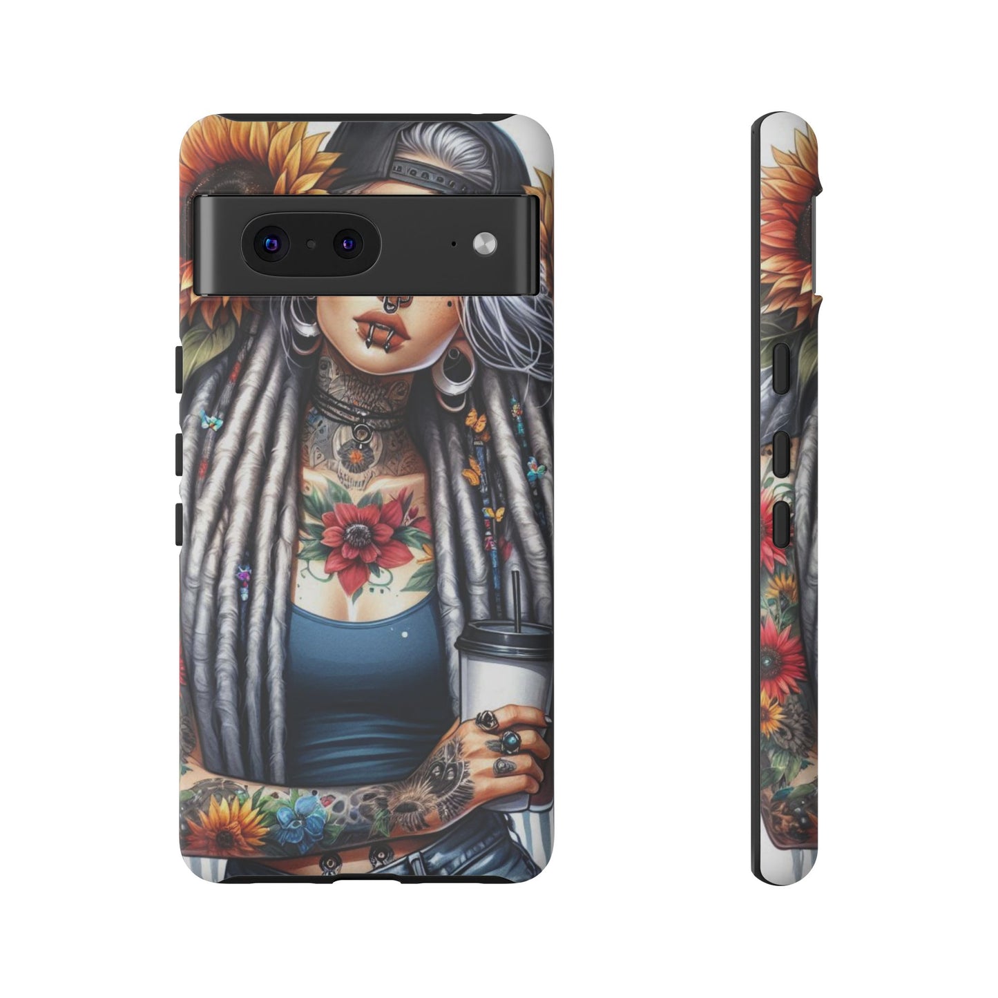 Sunflower Queen – Boho Rebel Tattoo Mobile Cover