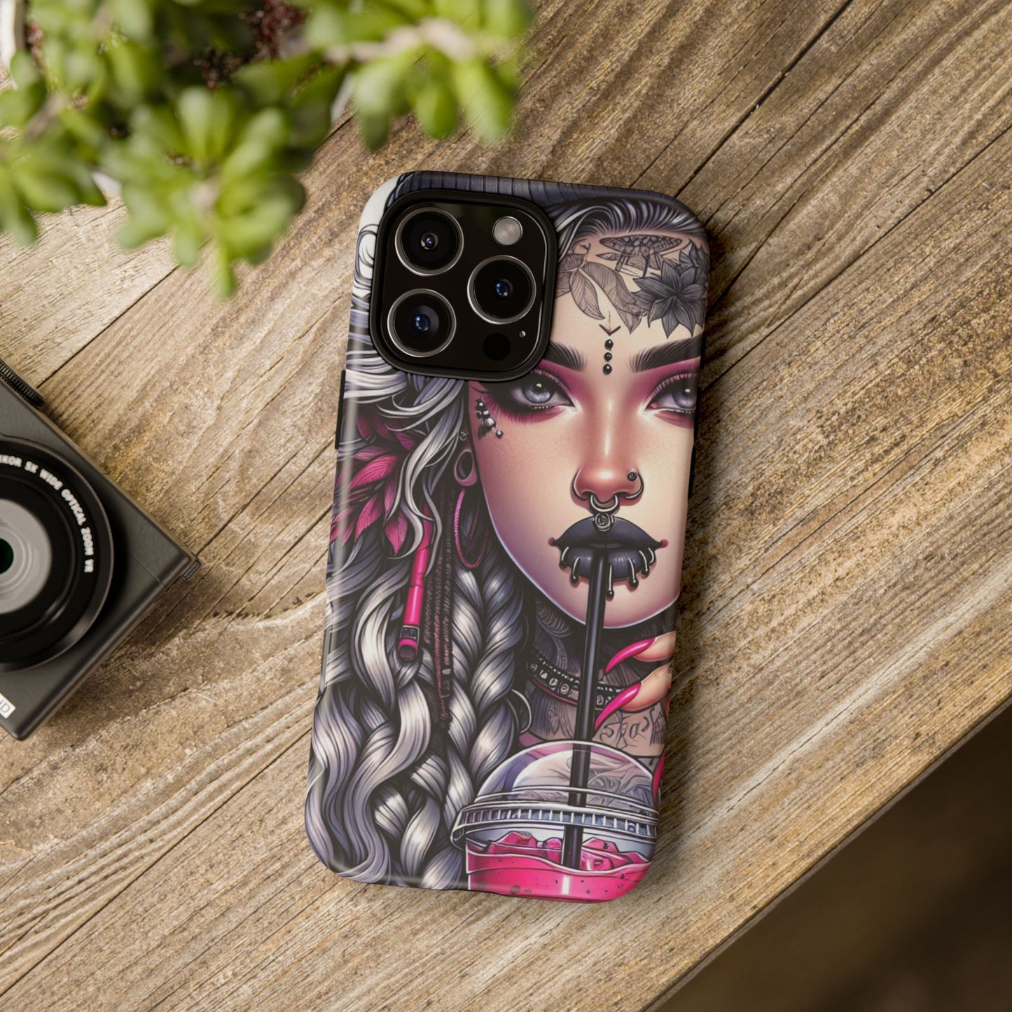 Icy Rebel – Silver Dreads & Edgy Street Chic Mobile Cover