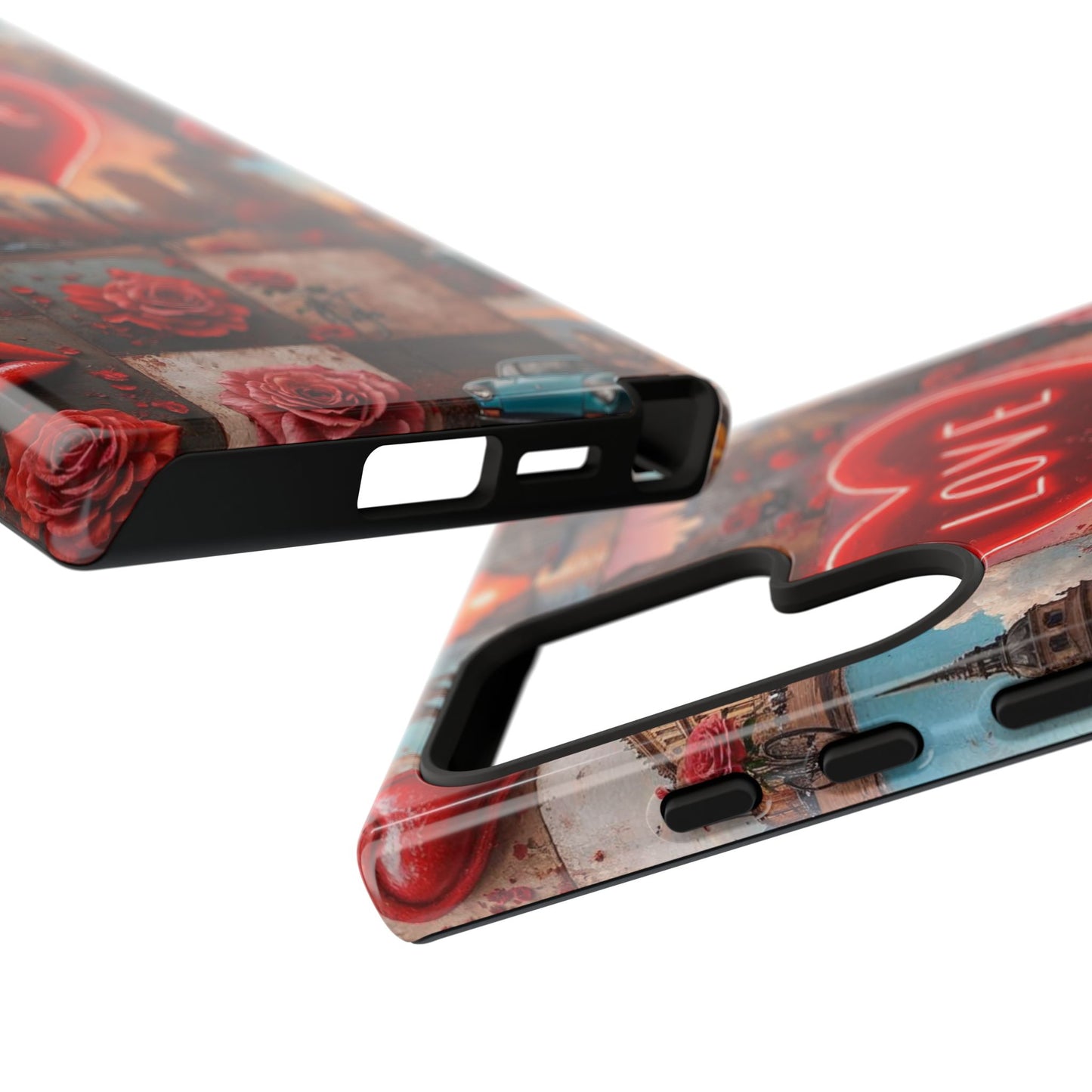 Neon Love Heart & Rose Phone Case