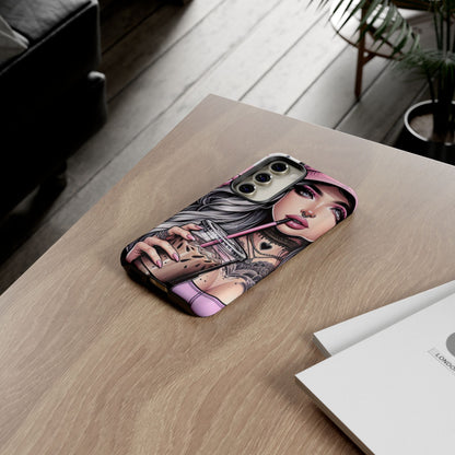 Pink Aesthetic Rebel – Iced Coffee & Inked Beauty Mobile Cover
