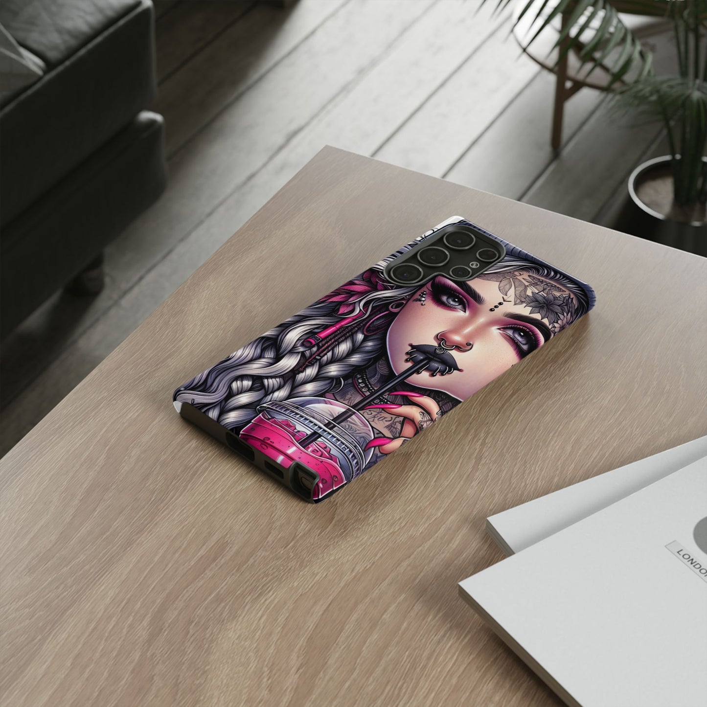 Icy Rebel – Silver Dreads & Edgy Street Chic Mobile Cover