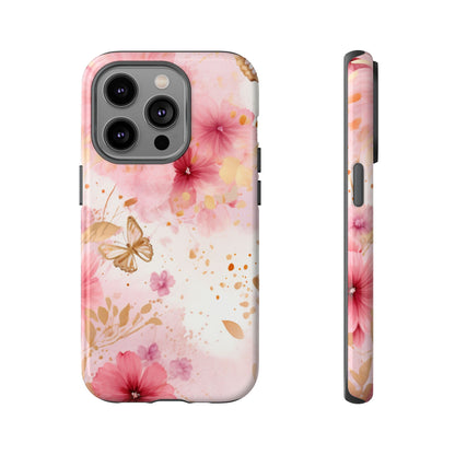 Blush Elegance Floral Mobile Case