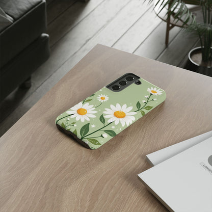 Green Floral Case, Daisy Pattern Design, Iphone Case Design, Perfect Gift For Her