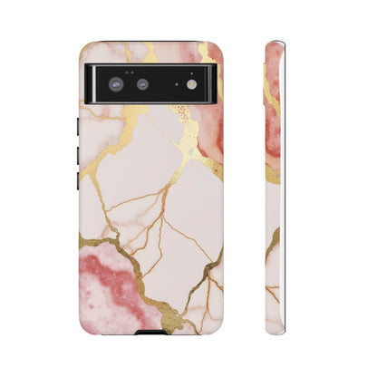 Beautiful Pink Minimal Marble Case Design