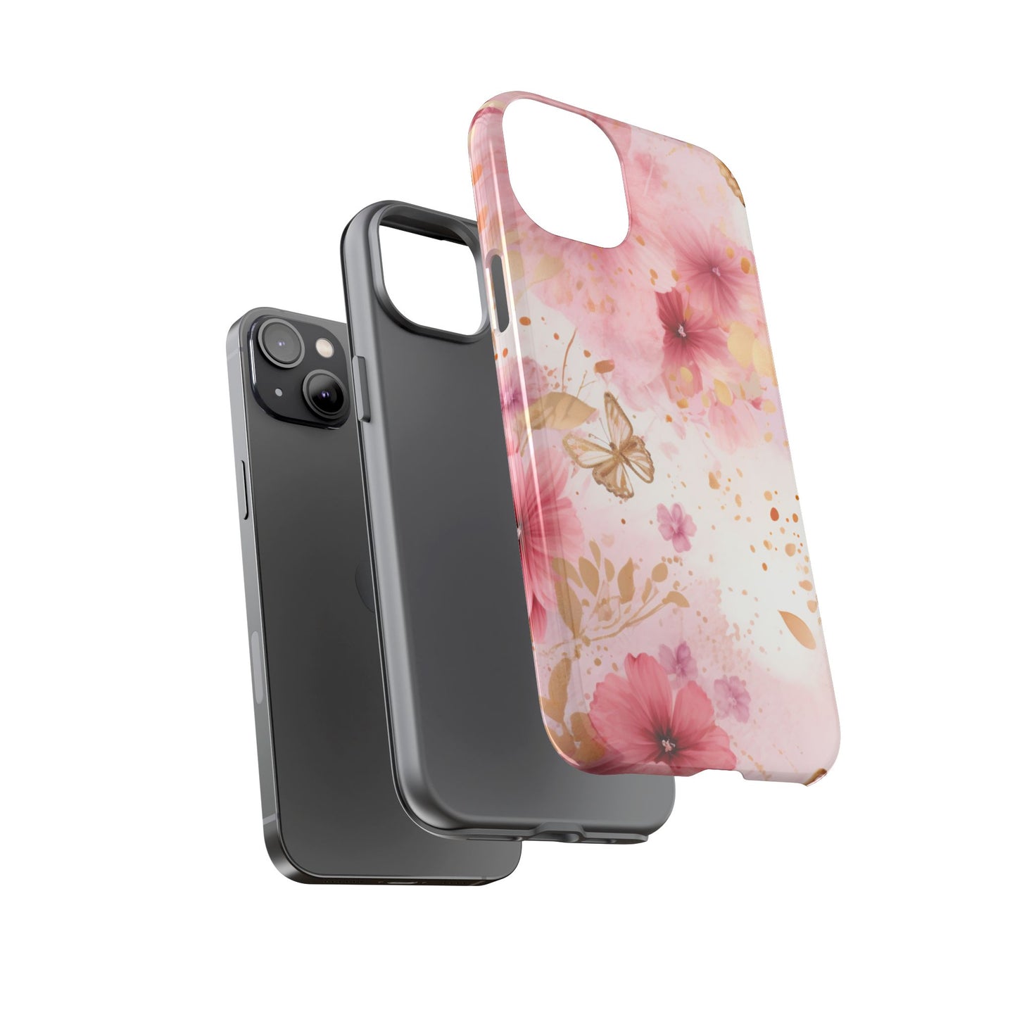 Blush Elegance Floral Mobile Case