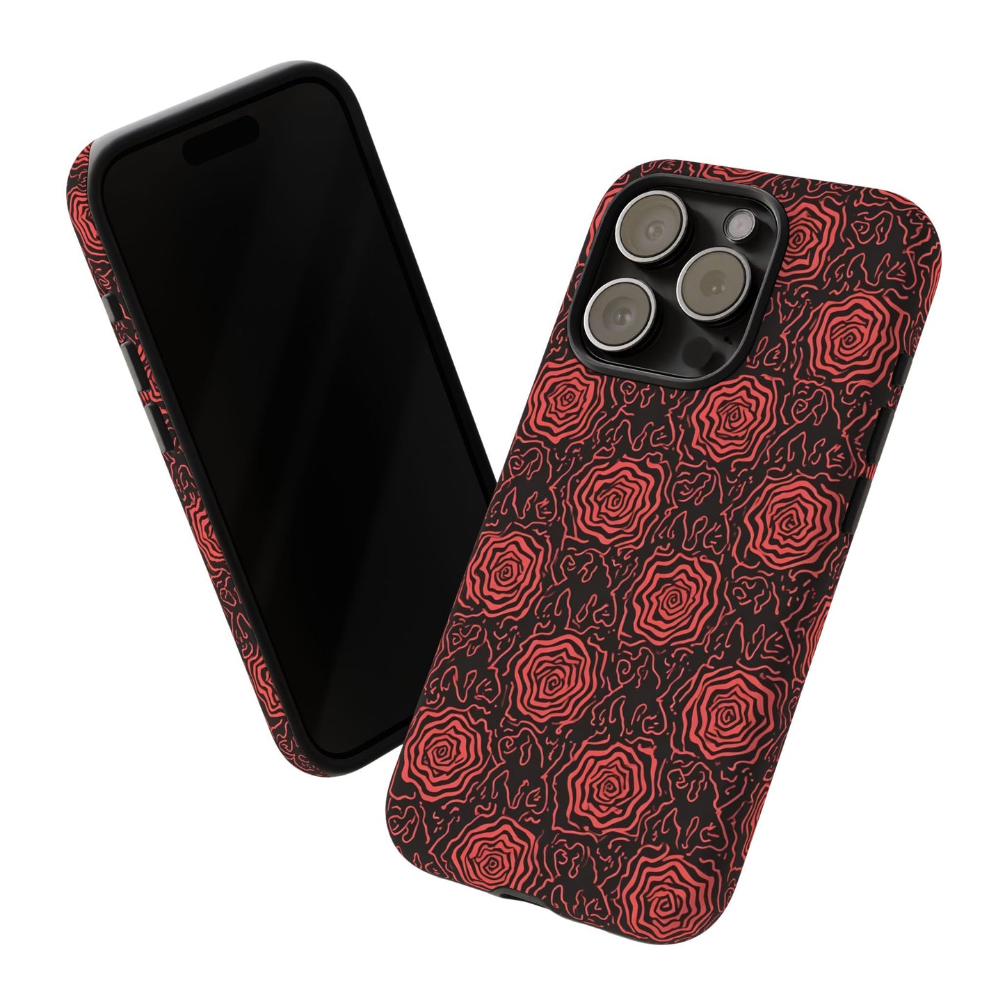 Red roses abstract geometric seamless pattern design