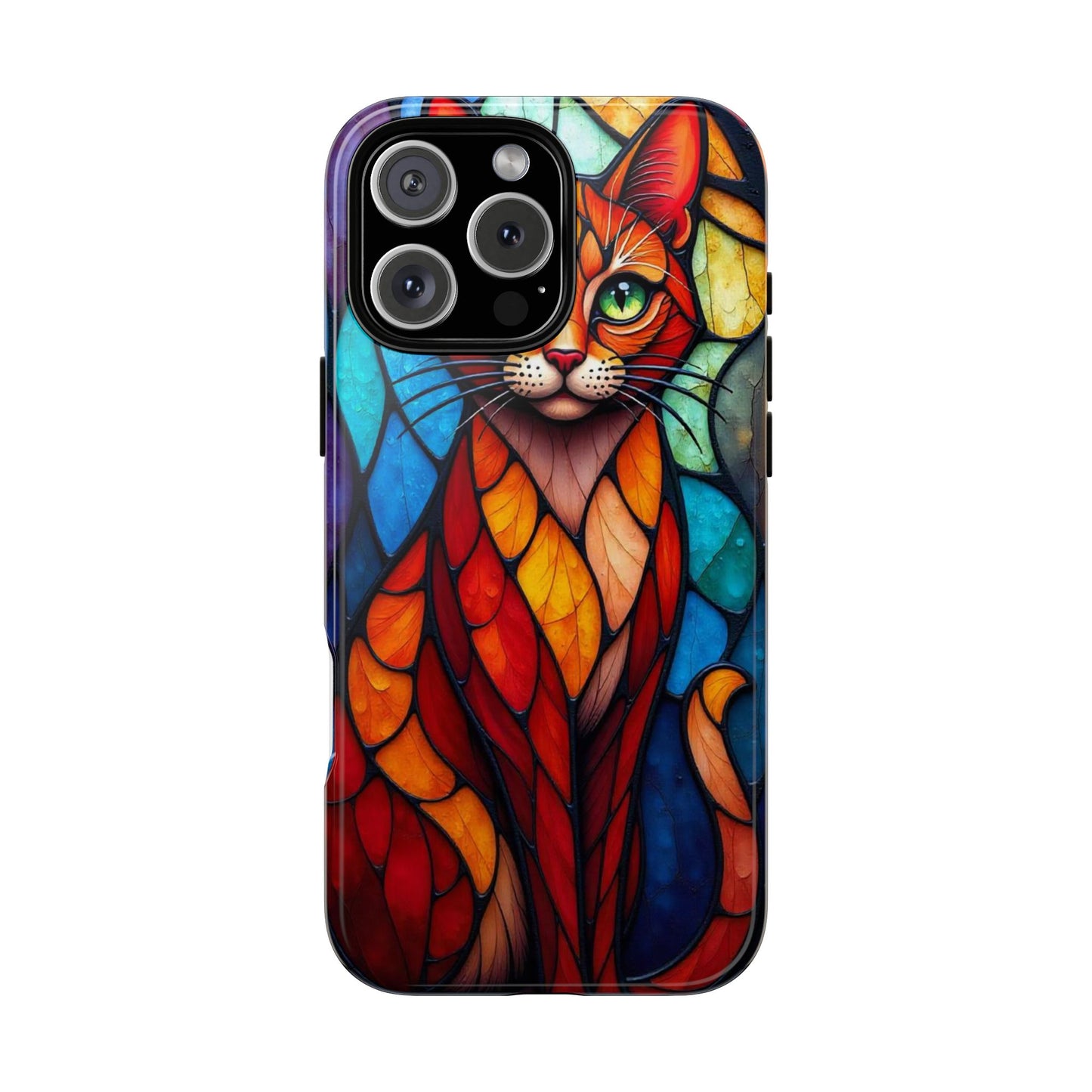 Geometric Cat: Colorful Abstract Portrait