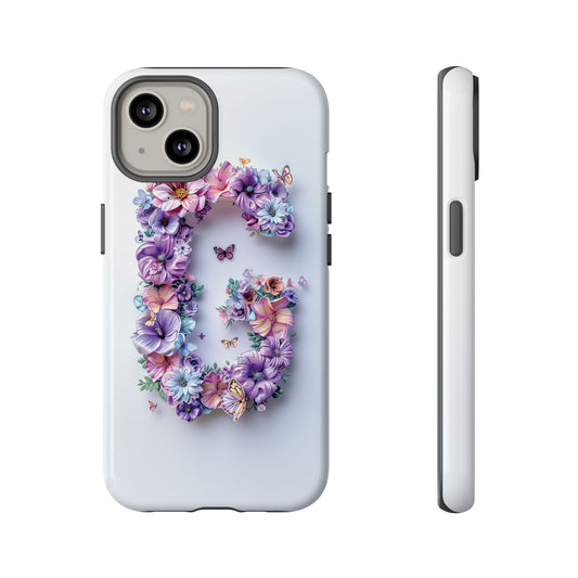 Floral Letter G Phone Case – Personalized Aesthetic Cover for iPhone, Samsung & Google Pixel